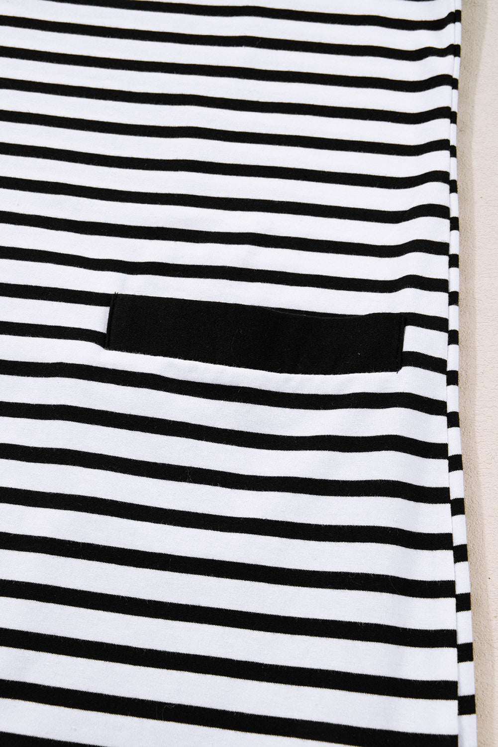 White Stripe Buttoned Front Collared Long Sleeve T Shirt Dress with Pockets