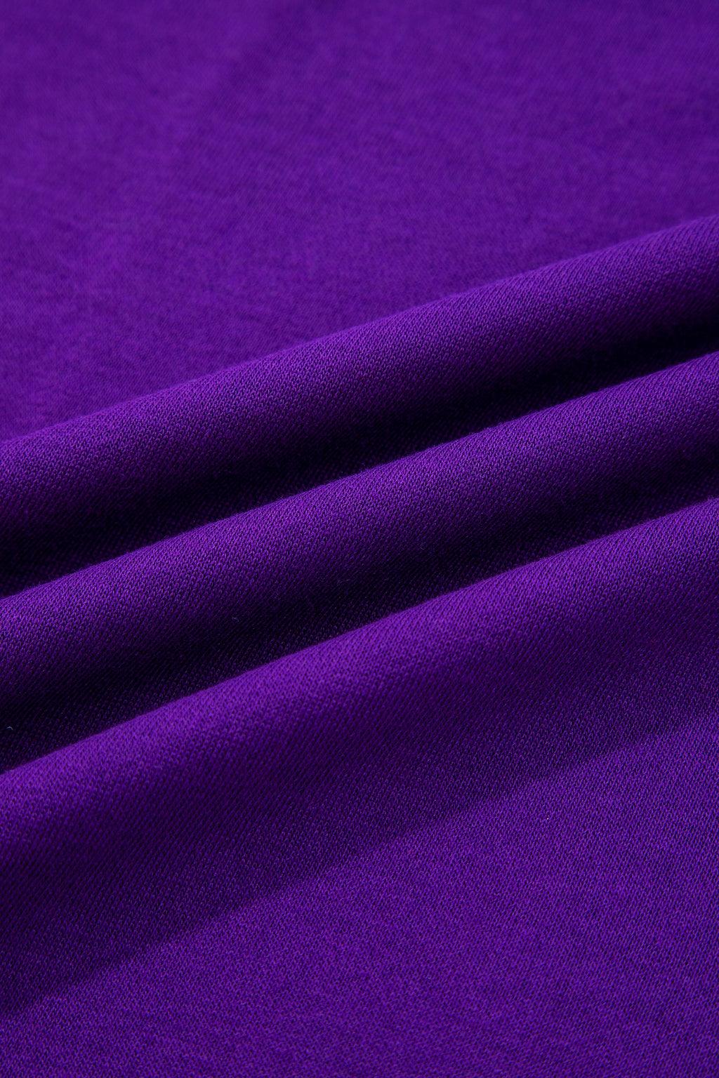 Tillandsia Purple Varsity Contrast Banded Sleeve Shift Sweatshirt Dress