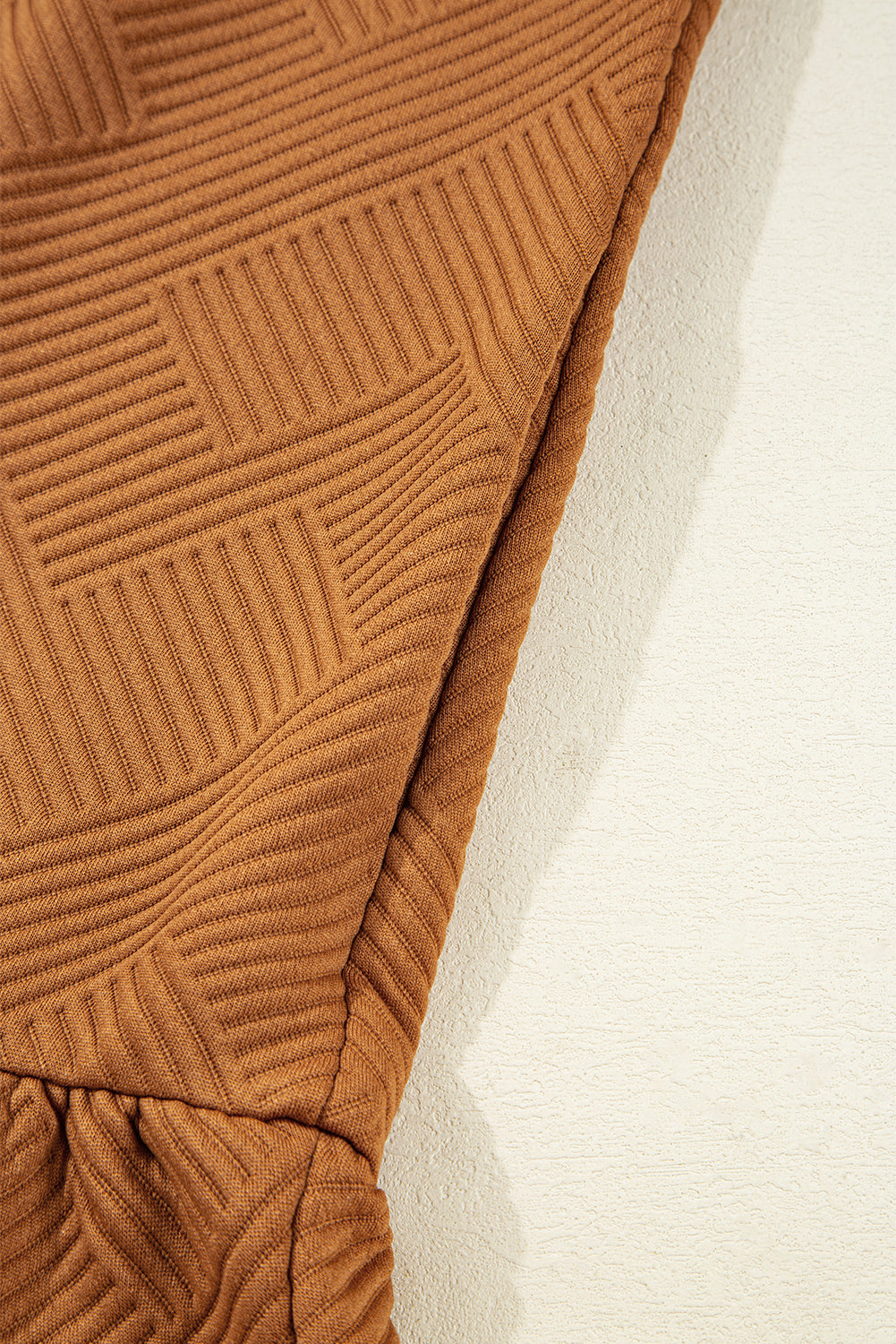 Desert Gold  Quarter Zip Collar Bracelet Sleeve Textured Mini Dress