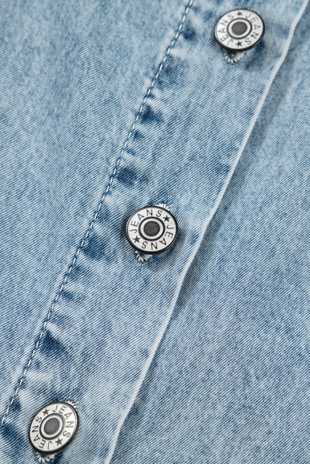 Dusk Blue Light Wash Tiered Flowy Overall Denim Dress